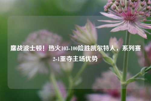 鏖战波士顿！热火103-100险胜凯尔特人，系列赛2-1重夺主场优势