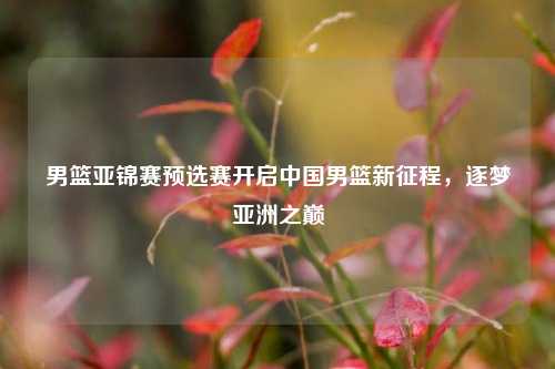 男篮亚锦赛预选赛开启中国男篮新征程,逐梦亚洲之巅