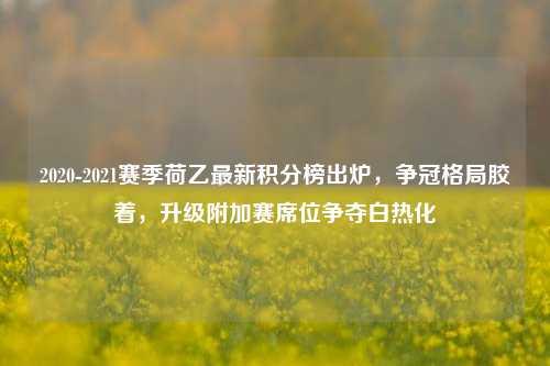 2020-2021赛季荷乙最新积分榜出炉，争冠格局胶着，升级附加赛席位争夺白热化
