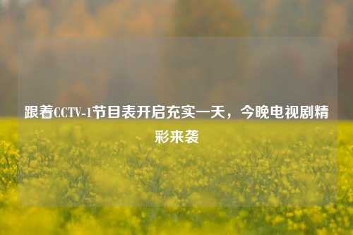 跟着CCTV-1节目表开启充实一天，今晚电视剧精彩来袭