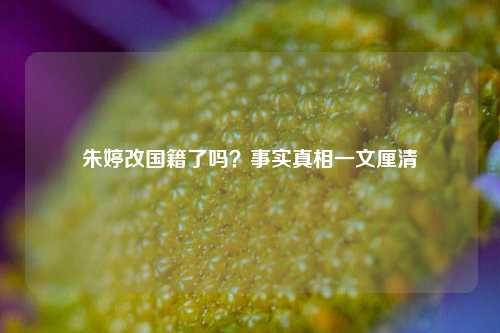 朱婷改国籍了吗？事实真相一文厘清
