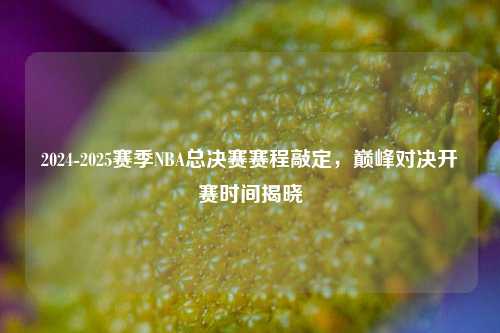 2024-2025赛季NBA总决赛赛程敲定，巅峰对决开赛时间揭晓