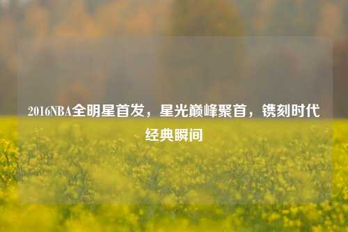 2016NBA全明星首发，星光巅峰聚首，镌刻时代经典瞬间